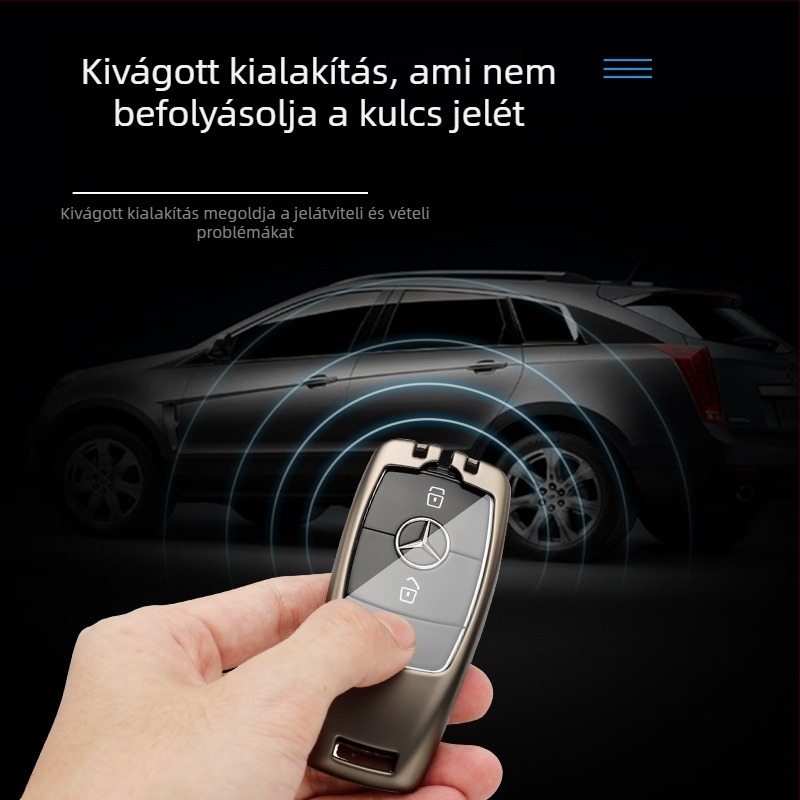 Mercedes-Benz GLC kulcstartó tok – cinkötvözet, retro stílus, testreszabás elérhető