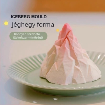 Szilikon tortaforma – 3D hóhegy forma, mousse tortákhoz és paraffinagyertyákhoz