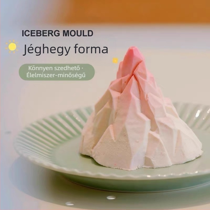 Szilikon tortaforma – 3D hóhegy forma, mousse tortákhoz és paraffinagyertyákhoz