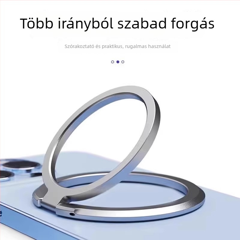 Telefonhoz tartó gyűrűs állvány – asztali, ultra vékony, hordozható, többfunkciós állítható (Anyag: Ötvözet; Stílus: Általános; Testreszabás: Támogatott)