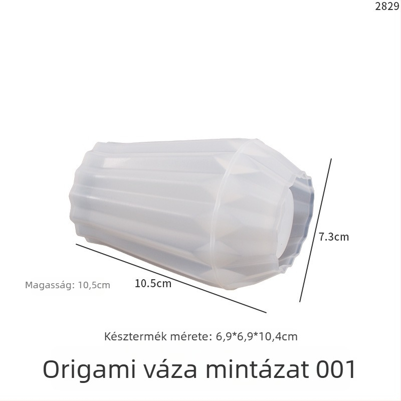 Kerek szilikon vázaforma gipsz- és gyantaöntéshez, szabálytalan stílus