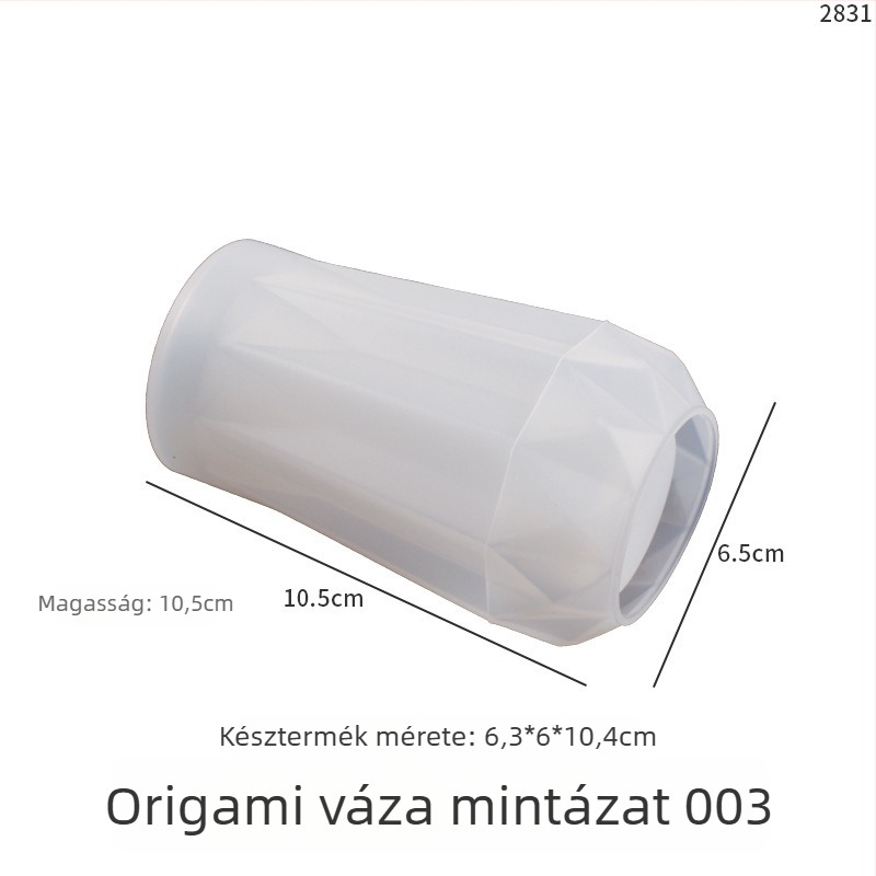 Kerek szilikon vázaforma gipsz- és gyantaöntéshez, szabálytalan stílus
