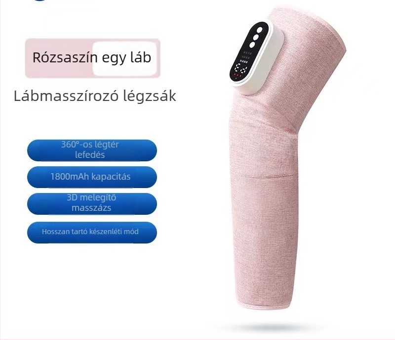 Vádli masszírozó, vezeték nélküli és hordozható, több üzemmódú légnyomásos masszázs, vibráció, infravörös melegítés és forró kompresszió