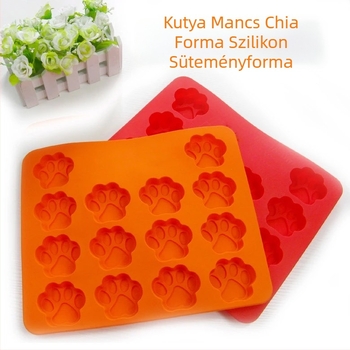 Medve karma alakú szilikon sütőforma — szabálytalan alak, szilikon tortaforma sütéshez, csomagolva egy műanyag zacskóba.