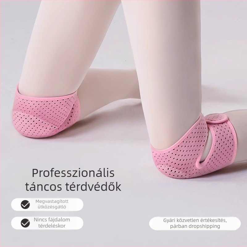 Professzionális tánc térdvédők tornához és jóga közben, vastagított, lélegző, csúszásmentes, térdvédelem
