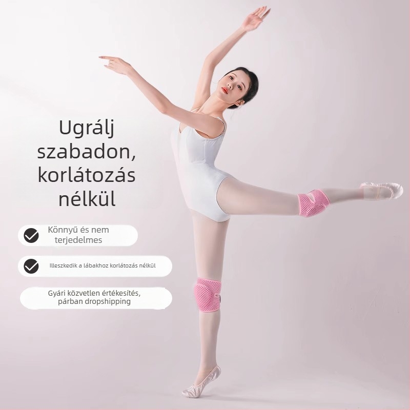 Professzionális tánc térdvédők tornához és jóga közben, vastagított, lélegző, csúszásmentes, térdvédelem