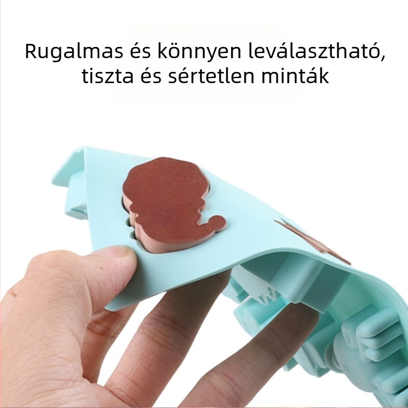 Szilikon sütemény forma karácsonyi témával: hóember és mézeskalács figura DIY sütéshez