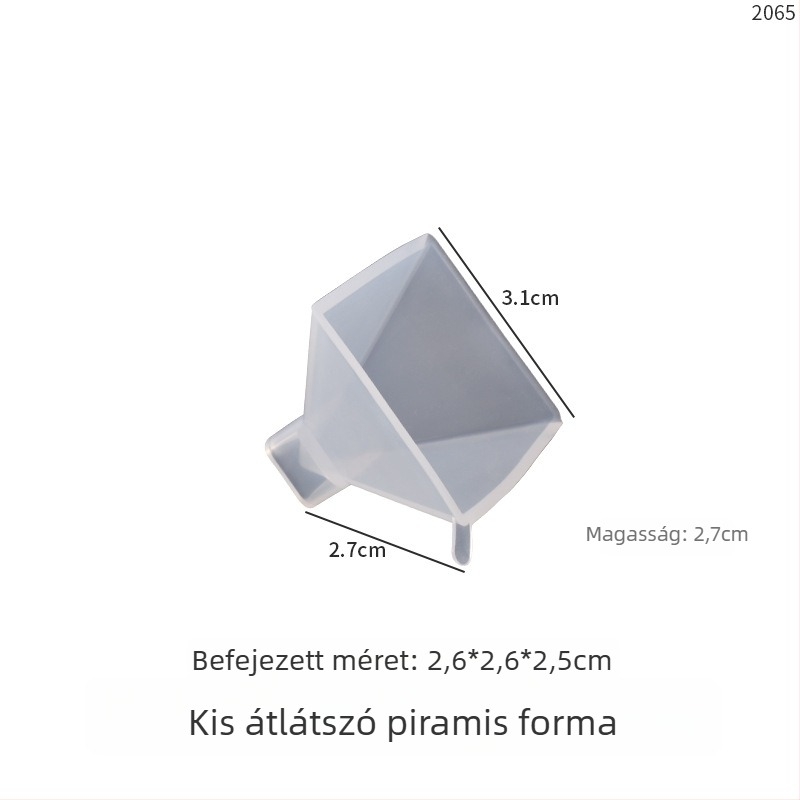 Szilikonból készült gyanta forma szabálytalan piramishoz tartóval – DIY kristálytiszta asztali dekoráció