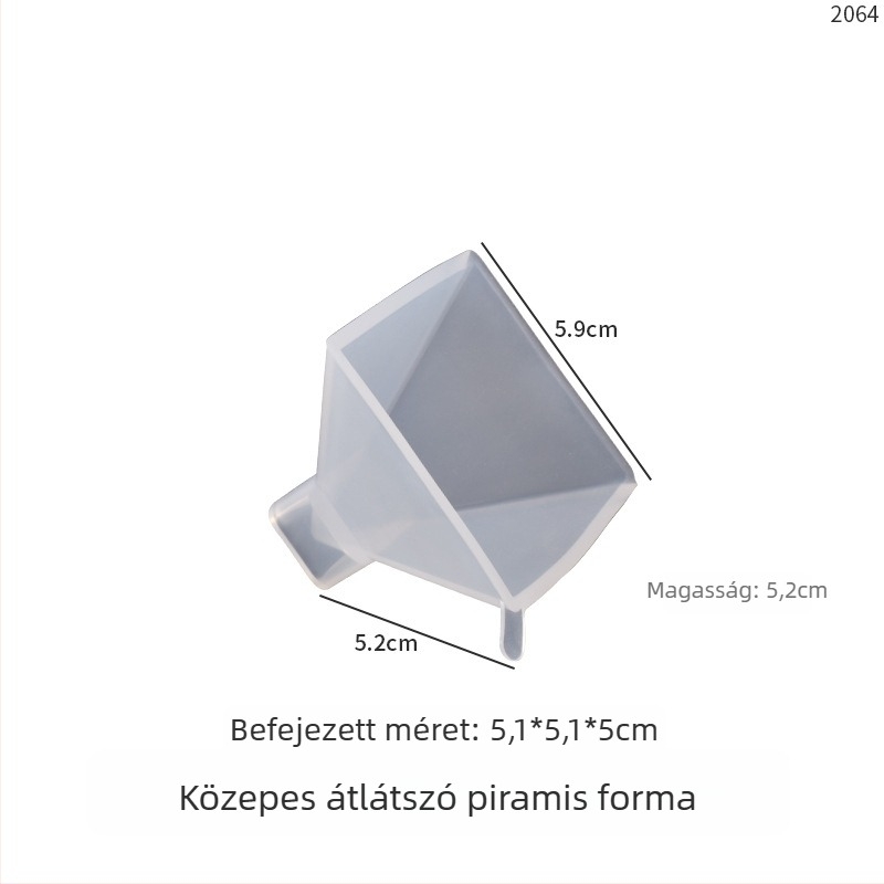 Szilikonból készült gyanta forma szabálytalan piramishoz tartóval – DIY kristálytiszta asztali dekoráció