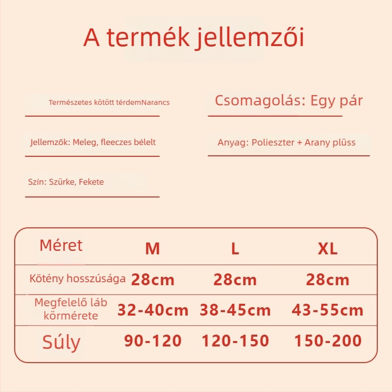 Térdvédő fleece belsővel, poliészter anyag, vastag melegítés, univerzális felhasználás, térdvédelem