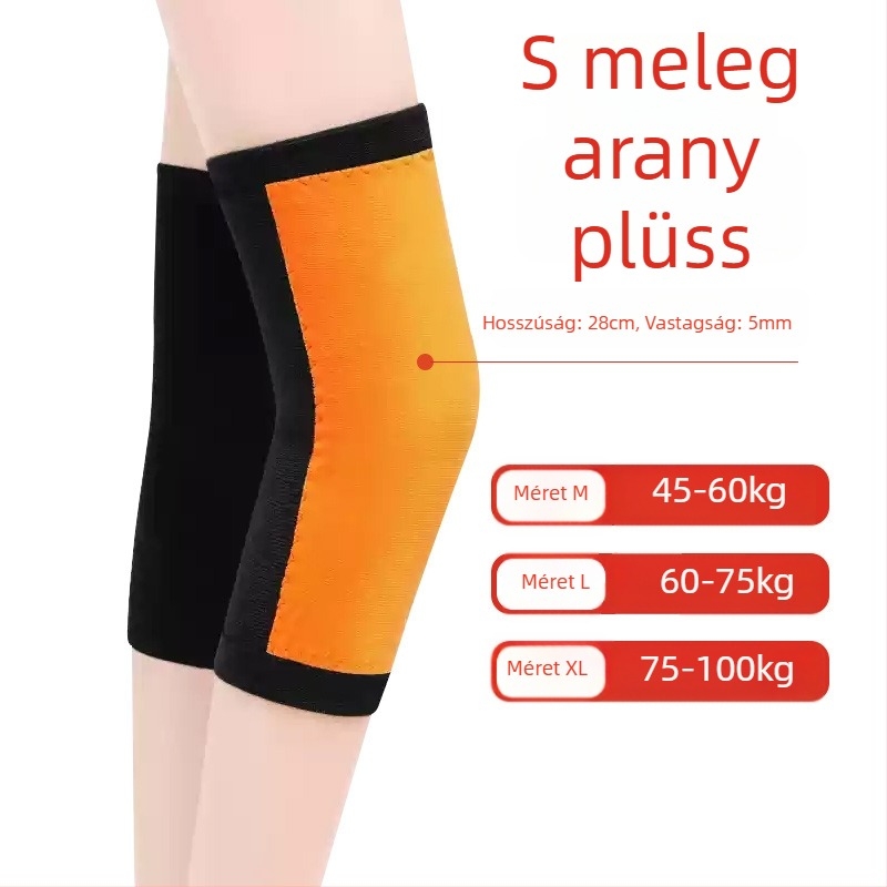 Térdvédő fleece belsővel, poliészter anyag, vastag melegítés, univerzális felhasználás, térdvédelem