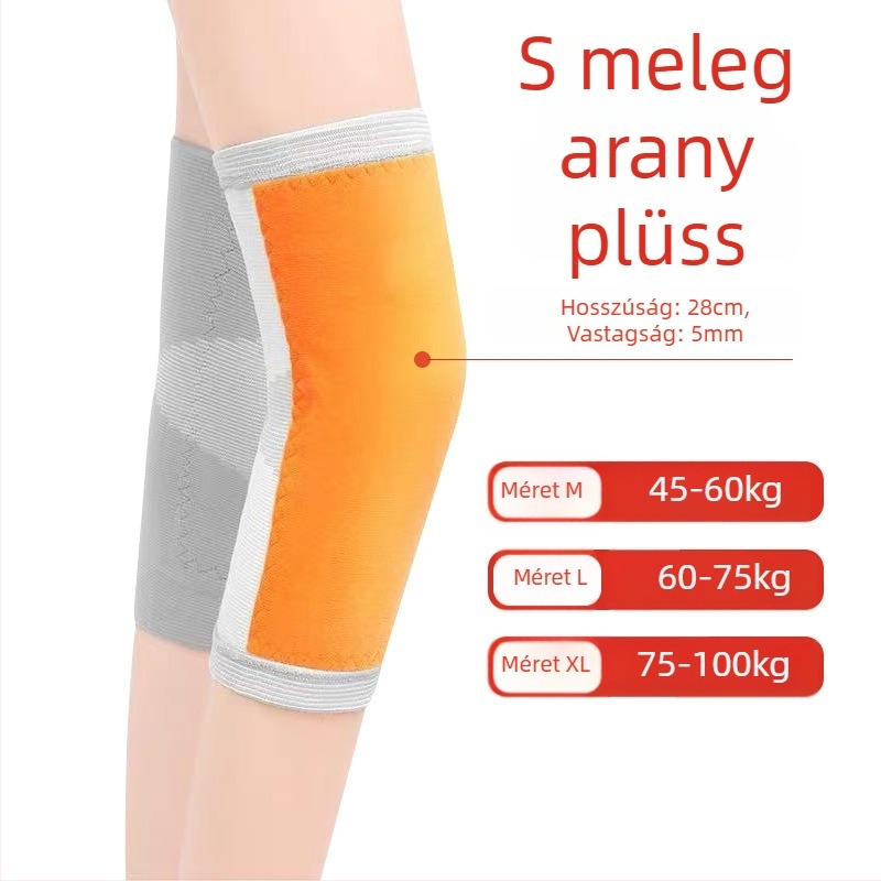 Térdvédő fleece belsővel, poliészter anyag, vastag melegítés, univerzális felhasználás, térdvédelem