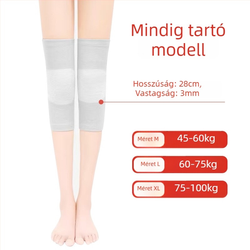Térdvédő fleece belsővel, poliészter anyag, vastag melegítés, univerzális felhasználás, térdvédelem
