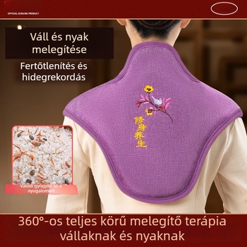 Váll- és nyakmelegítő zacskó elektromos fűtéssel, tengeri sóval és durva sóval otthoni fizioterápiához a nyaki gerinc ápolására