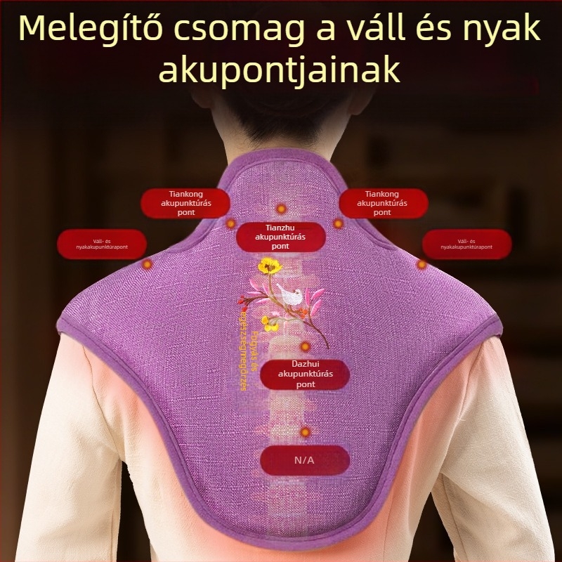 Váll- és nyakmelegítő zacskó elektromos fűtéssel, tengeri sóval és durva sóval otthoni fizioterápiához a nyaki gerinc ápolására