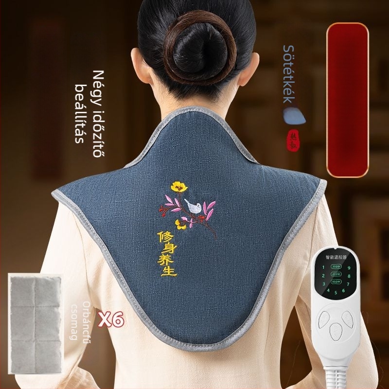 Váll- és nyakmelegítő zacskó elektromos fűtéssel, tengeri sóval és durva sóval otthoni fizioterápiához a nyaki gerinc ápolására