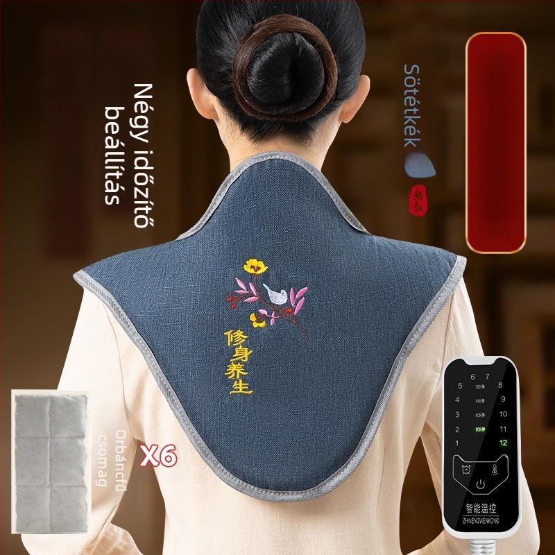 Váll- és nyakmelegítő zacskó elektromos fűtéssel, tengeri sóval és durva sóval otthoni fizioterápiához a nyaki gerinc ápolására