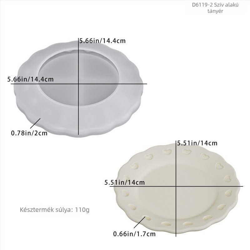 Barbara DIY Nyuszi Dekorációs Tál – Gyanta Formák és Szilikon Formák Gipsz Tároló Tálhoz