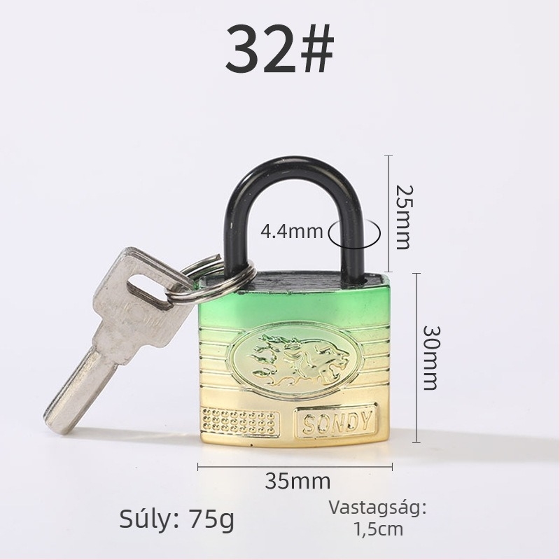 Háztartási lakat táskákhoz, vasból, modell 43, márka zy, táskákhoz, modern minimalista stílus