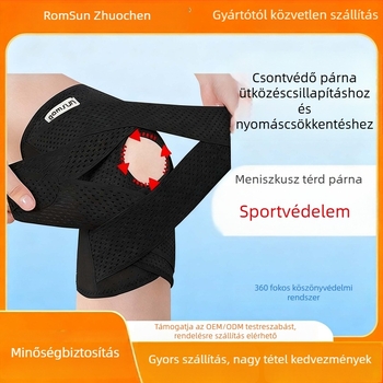 Állítható térdvédő, poliészter rostból, felnőtteknek, tenishez