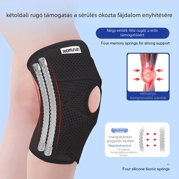 Állítható térdvédő, poliészter rostból, felnőtteknek, tenishez