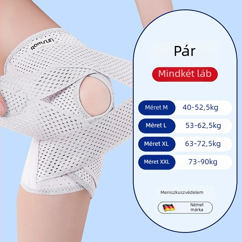 Állítható térdvédő, poliészter rostból, felnőtteknek, tenishez