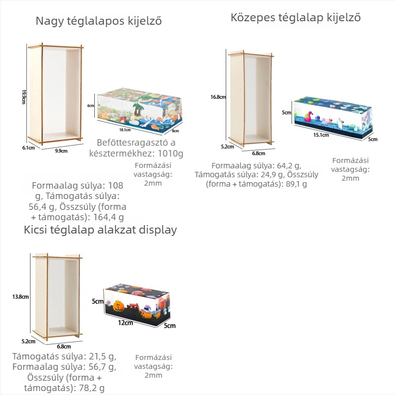 Téglalap alakú szilikon díszforma kuboid díszekhez