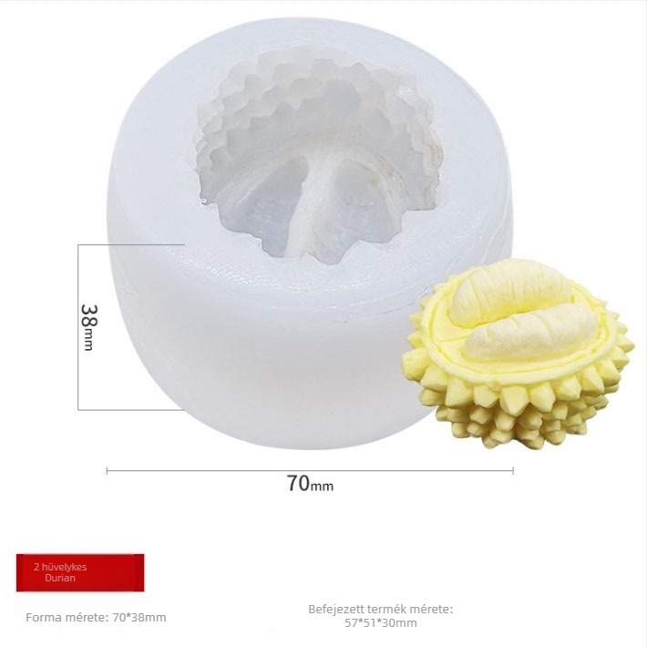 Durian 3D szilikon tortaforma dekorációhoz, szabálytalan alak