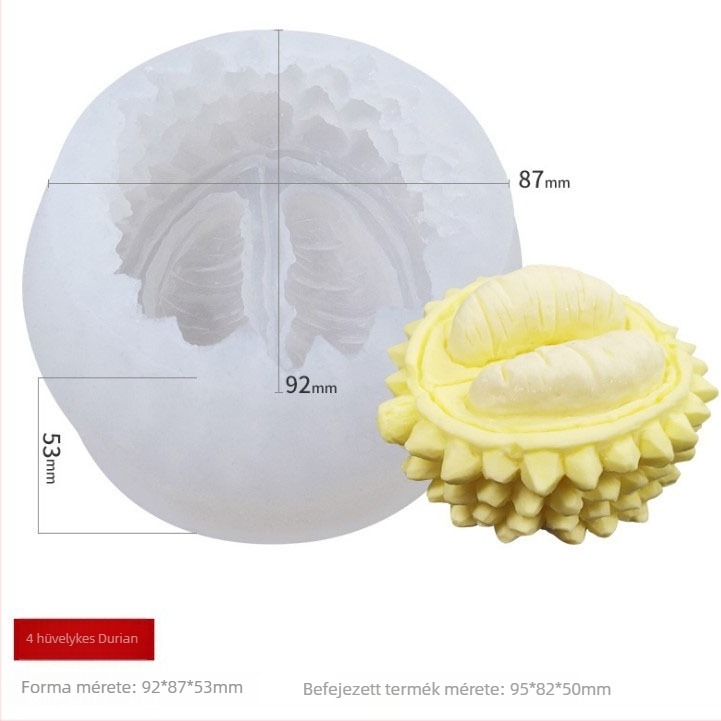 Durian 3D szilikon tortaforma dekorációhoz, szabálytalan alak