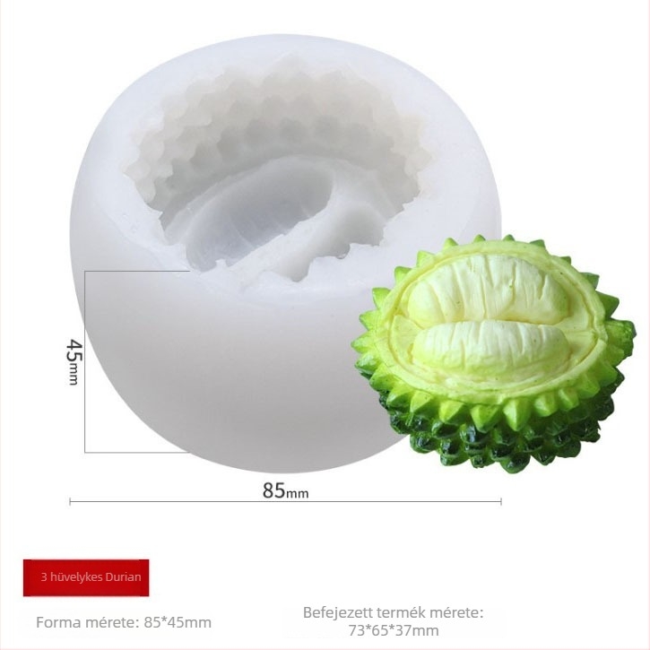 Durian 3D szilikon tortaforma dekorációhoz, szabálytalan alak