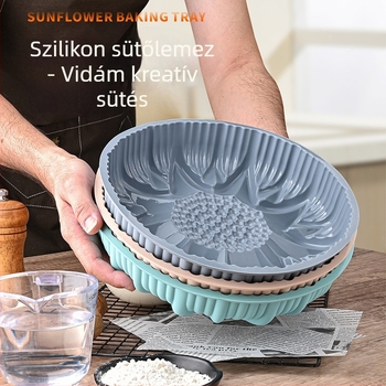 Szilikon sütőforma napraforgó alakú, szabálytalan kontúr