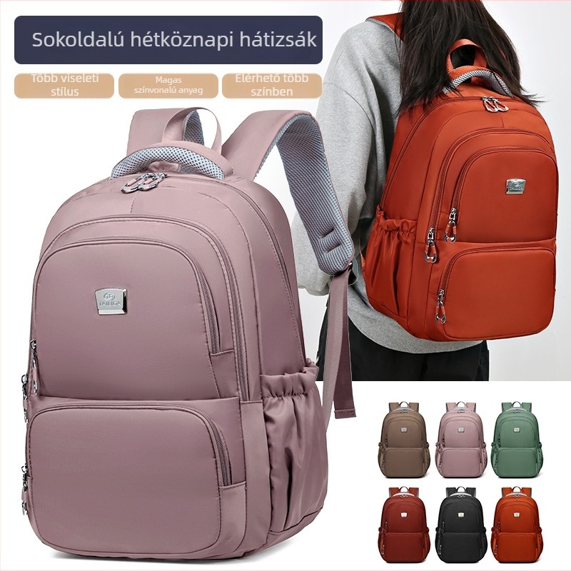 Iskolatáska 20 L kapacitással, Oxford anyagból, 15 hüvelykes laptophoz, uniszex, street stílus, 2024 tavasz