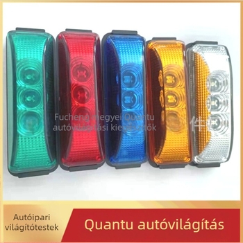 Sellő-sorozatú 3-LED trapéz alakú oldalsó fény kamionokhoz, LED, 12/24V, univerzális, Alkatrész SRY-004