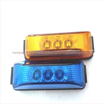 Sellő-sorozatú 3-LED trapéz alakú oldalsó fény kamionokhoz, LED, 12/24V, univerzális, Alkatrész SRY-004