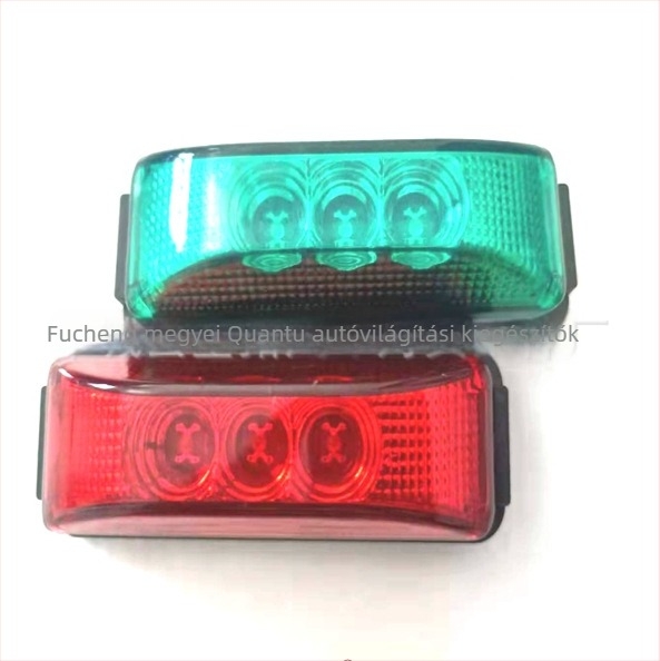 Sellő-sorozatú 3-LED trapéz alakú oldalsó fény kamionokhoz, LED, 12/24V, univerzális, Alkatrész SRY-004