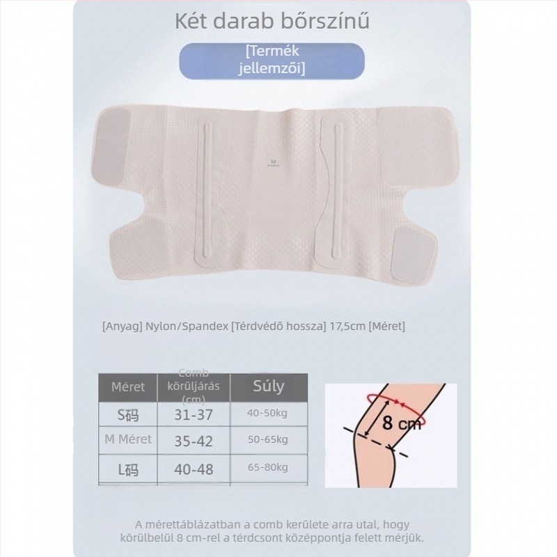 Térdvédő, patella védelem, ütéscsillapító, nylon és spandex