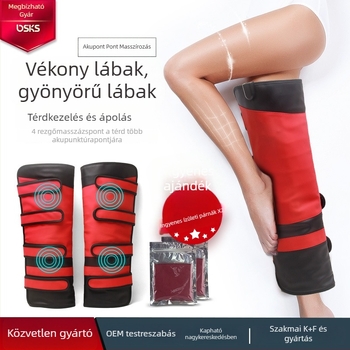 Lábszármasszázsöv vibrációval és forró kompresszióval, akár 4 masszázs fej, 4 sebesség, AC tápegység, számítógépes vezérlés, otthoni használatra