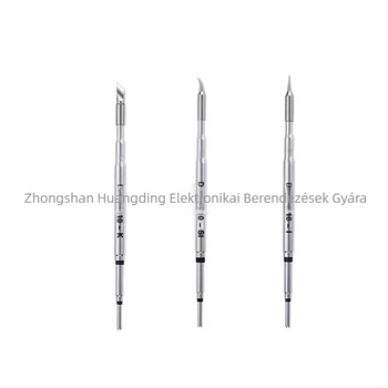 C210 sorozat forrasztóhegy; réz, ólommentes; formák: pointed head / knife head / curved head; hőmérséklet-tartomány 0–500°C; maximális teljesítmény 150W; kompatibilis GVM/JBC/OSS/T26 állomásokkal