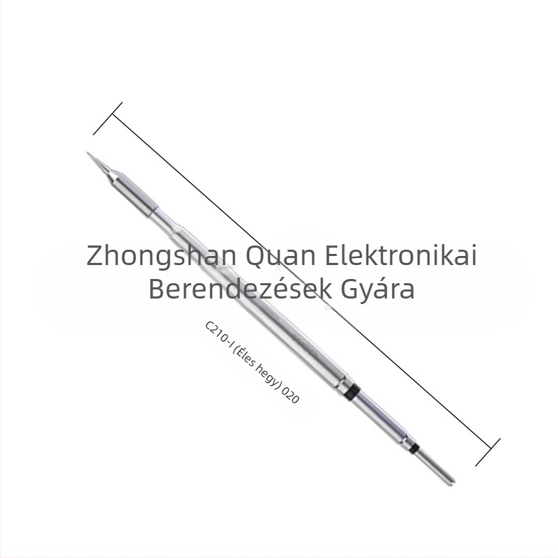 C210 sorozat forrasztóhegy; réz, ólommentes; formák: pointed head / knife head / curved head; hőmérséklet-tartomány 0–500°C; maximális teljesítmény 150W; kompatibilis GVM/JBC/OSS/T26 állomásokkal