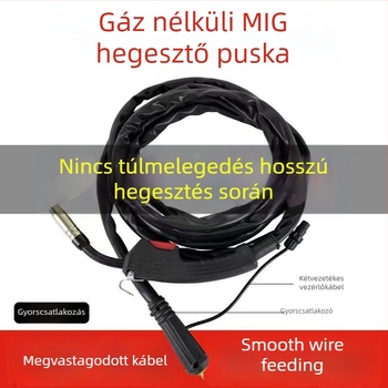 Gáz nélküli kézi hegesztőpisztoly, modell 14AK, gyors csatlakozás, flux-core huzalos