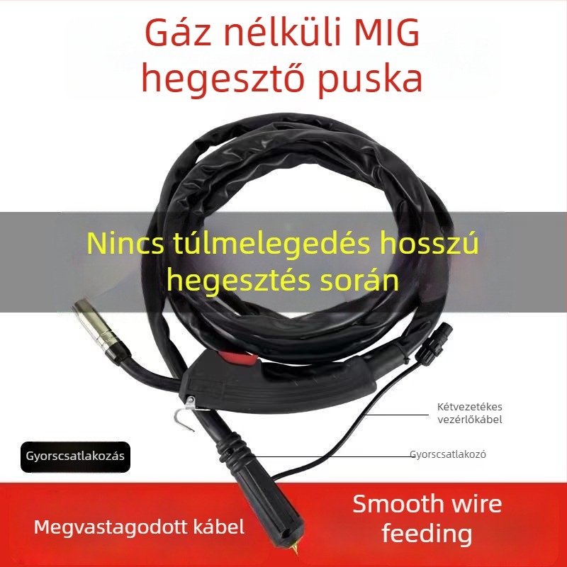 Gáz nélküli kézi hegesztőpisztoly, modell 14AK, gyors csatlakozás, flux-core huzalos