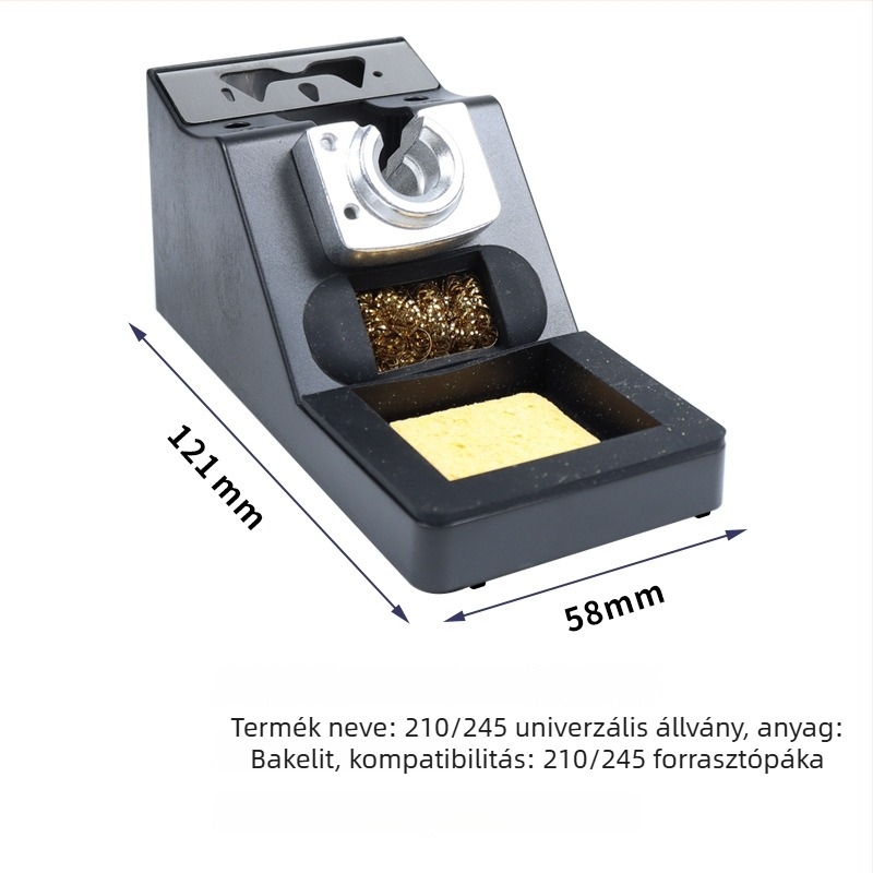 ZEJER Alumínium-ötvözetből készült forrasztópáka tartó C210/C245 – 2,5 mm Ø nyílás, kártya-nyílás