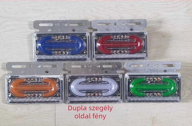 Autó/Kamion oldalsó LED világítás — 7.2W, 24V, LED fényforrás, 2700K, modell: kettős rögzítés