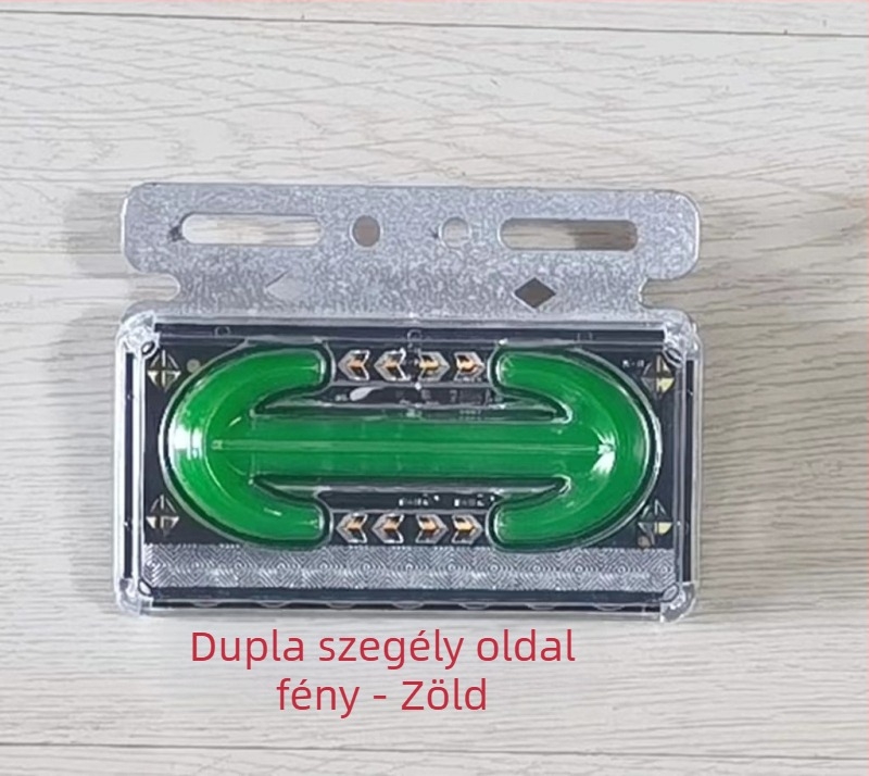 Autó/Kamion oldalsó LED világítás — 7.2W, 24V, LED fényforrás, 2700K, modell: kettős rögzítés