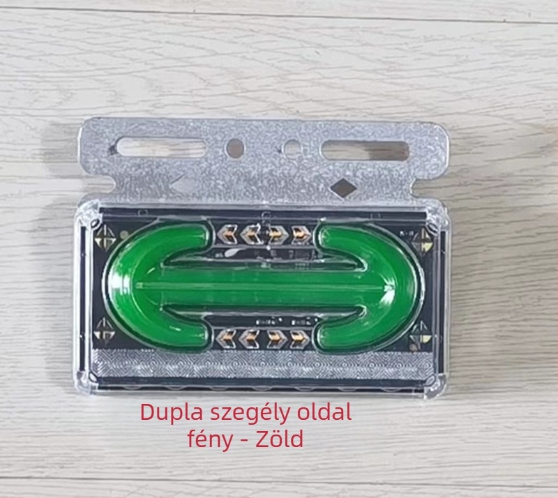 Autó/Kamion oldalsó LED világítás — 7.2W, 24V, LED fényforrás, 2700K, modell: kettős rögzítés