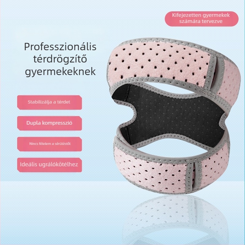 Gyermekek patellás térdvédő futáshoz és ugrókötélhez, uniszex, poliészter