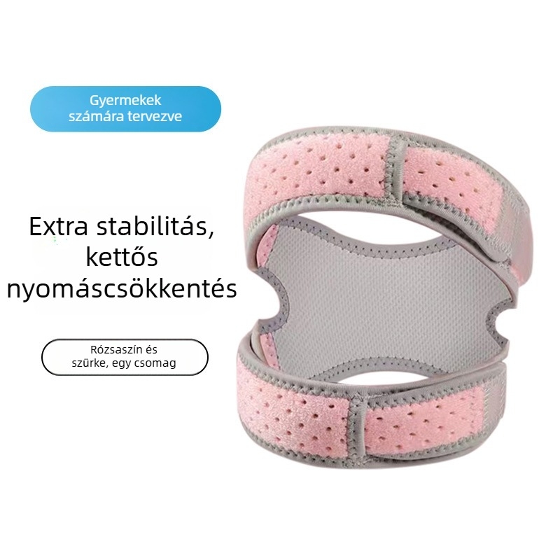Gyermekek patellás térdvédő futáshoz és ugrókötélhez, uniszex, poliészter
