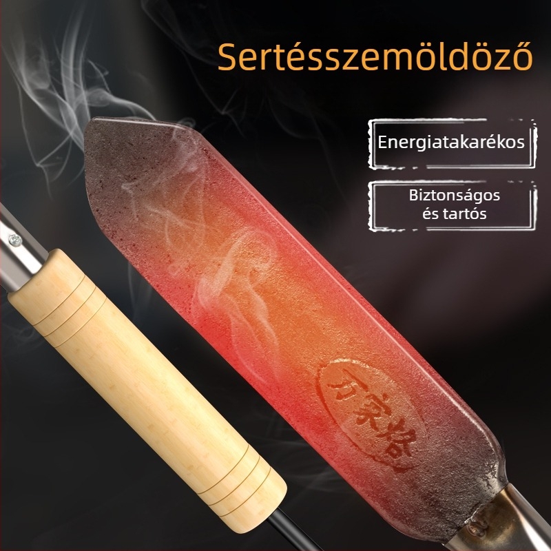 Elektronikus húsfeldolgozó eszköz fa fogantyúval, sertéshajsz eltávolítására, húsgrill, 600W/700W, kétpinú dugaszoló