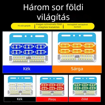 Kamion három soros oldalsó világítás - vízálló, 24V, 16W, ABS műanyag