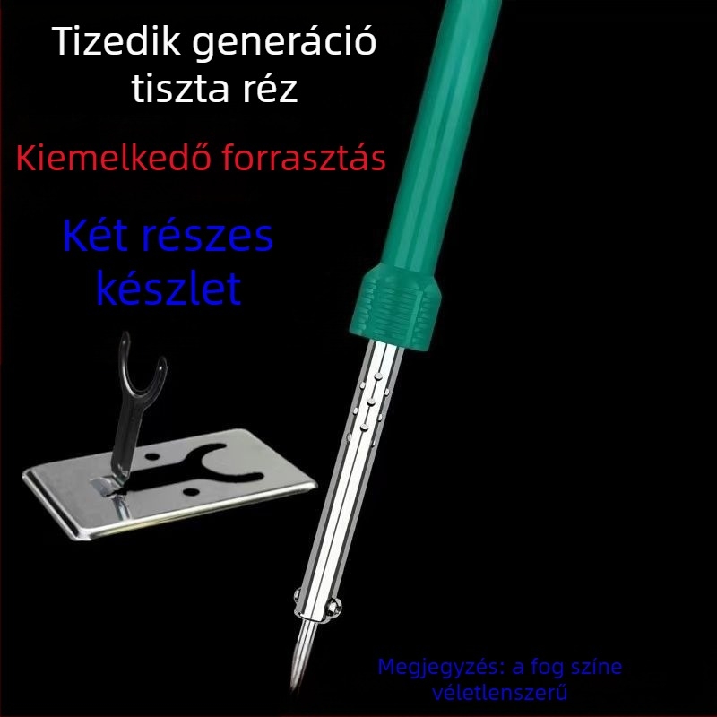 Állandó hőmérsékletű elektromos forrasztópáka – háztartási készlet, rozsdamentes acél kivitel, forrasztás vezetékekhez és csatlakozókhoz